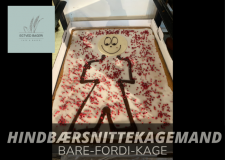 Kagemand Hindbærsnitte lille 15-20 pers. 1/2 plade