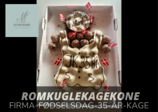 Kagemand m. ca. 36 romkugler stor