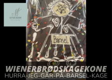 Kagemand Wienerbrød lille 15 pers. 1/2 plade
